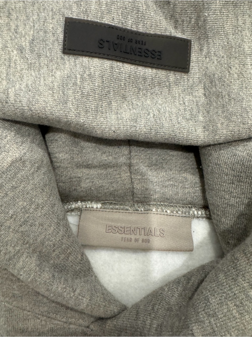 Essentials Fear of God Dark Oatmeal Hoodie - Picture 5 of 5